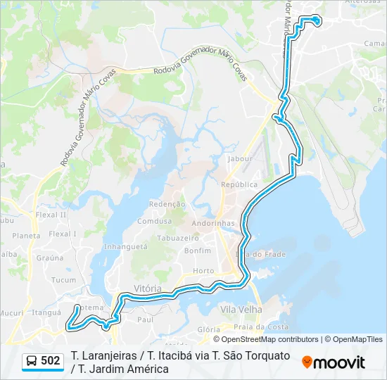 502 Bus Line Map