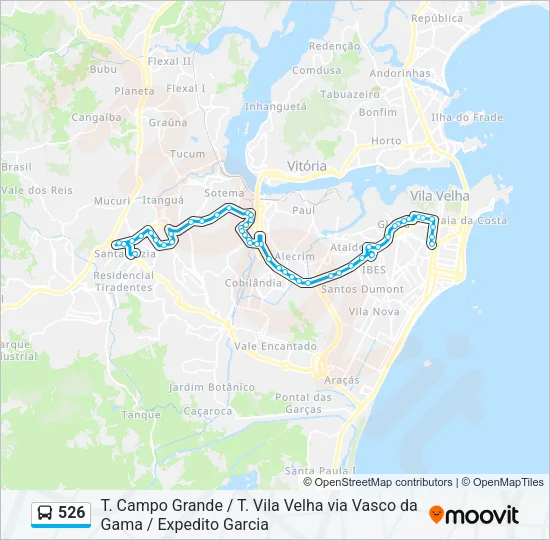 526 Bus Line Map