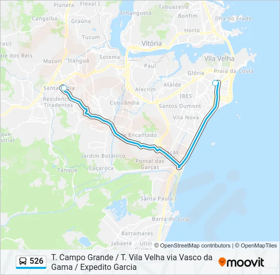 526 Bus Line Map