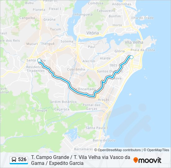 526 bus Line Map