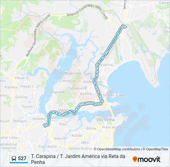 527 Bus Line Map