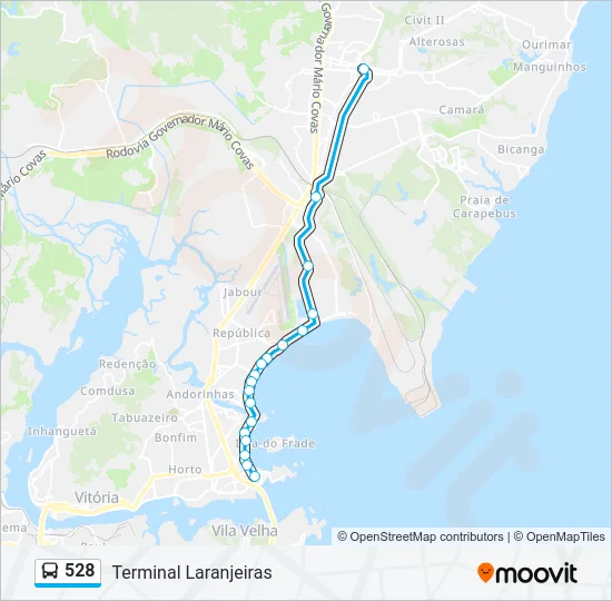 528 Bus Line Map
