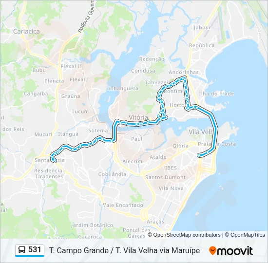 531 Bus Line Map
