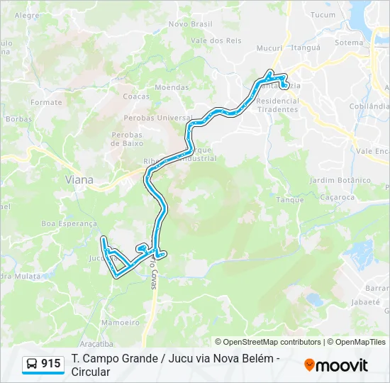 915 Bus Line Map