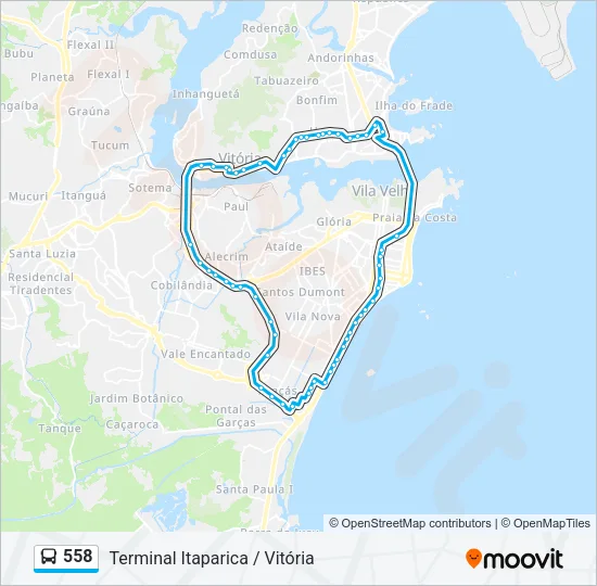 558 Bus Line Map