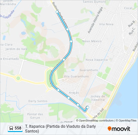 558 bus Line Map