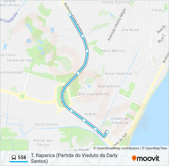 558 Bus Line Map