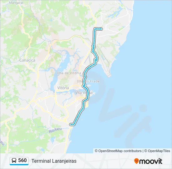 560 Bus Line Map