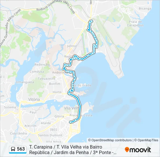 563 Bus Line Map