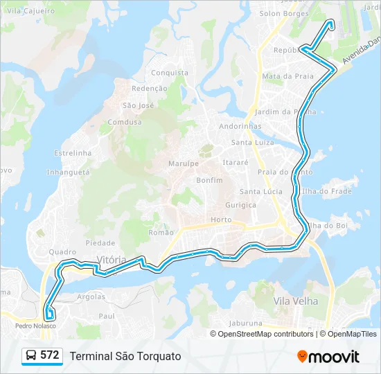 572 Bus Line Map