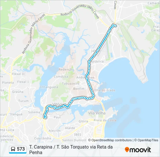 573 Bus Line Map
