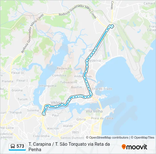 573 Bus Line Map