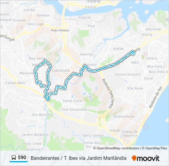 590 bus Line Map