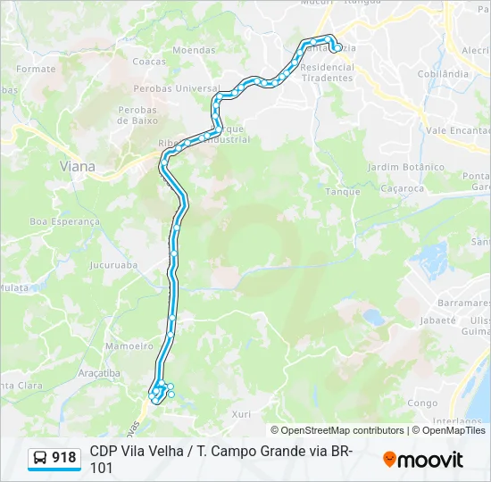 918 Bus Line Map