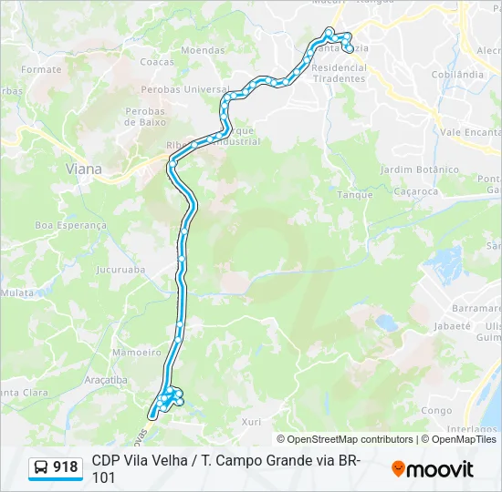 918 Bus Line Map