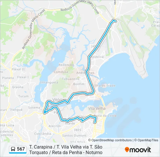567 Bus Line Map