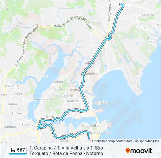 567 Bus Line Map