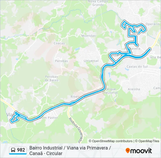 982 Bus Line Map