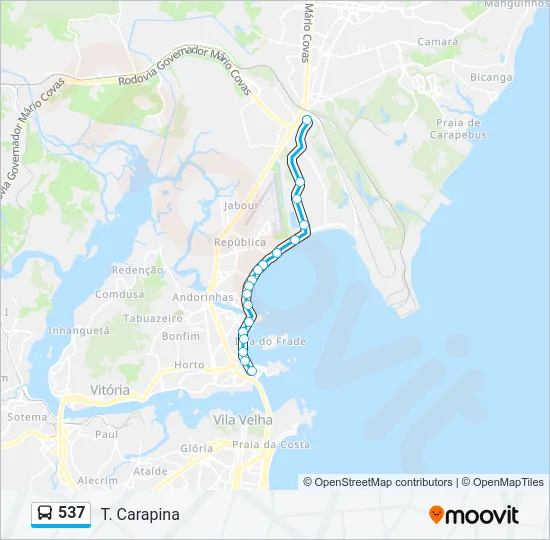 537 Bus Line Map