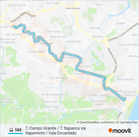 588 Bus Line Map