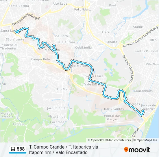 588 Bus Line Map