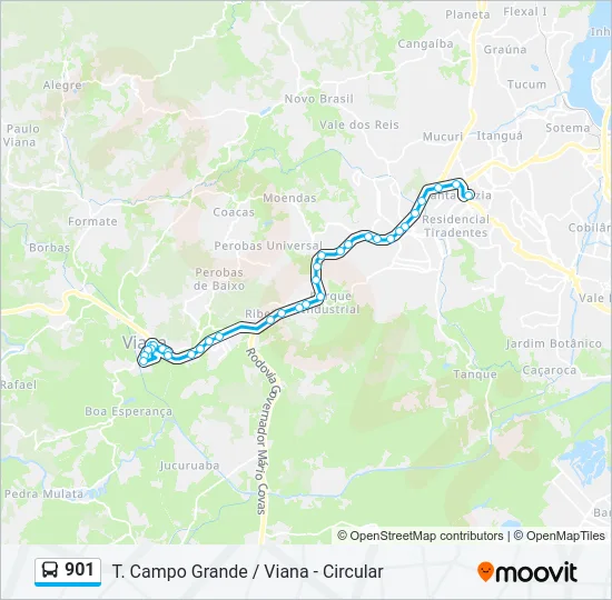 901 Bus Line Map