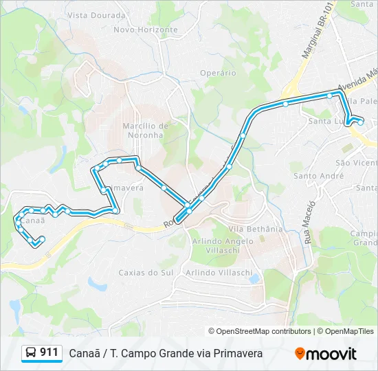 911 Bus Line Map