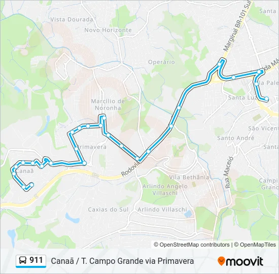 911 Bus Line Map