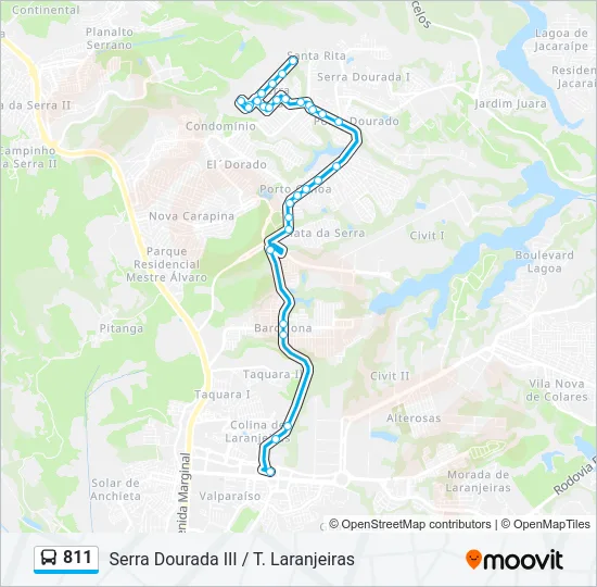 811 Bus Line Map