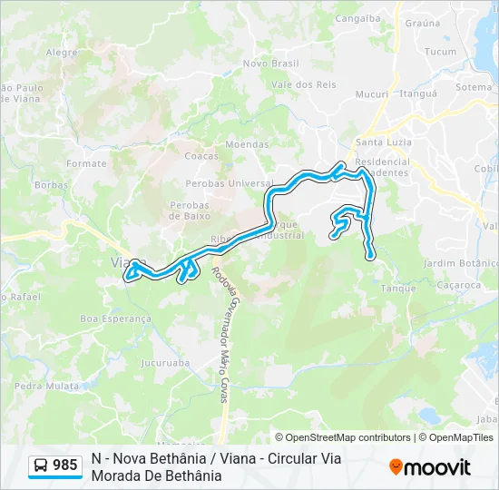 985 Bus Line Map