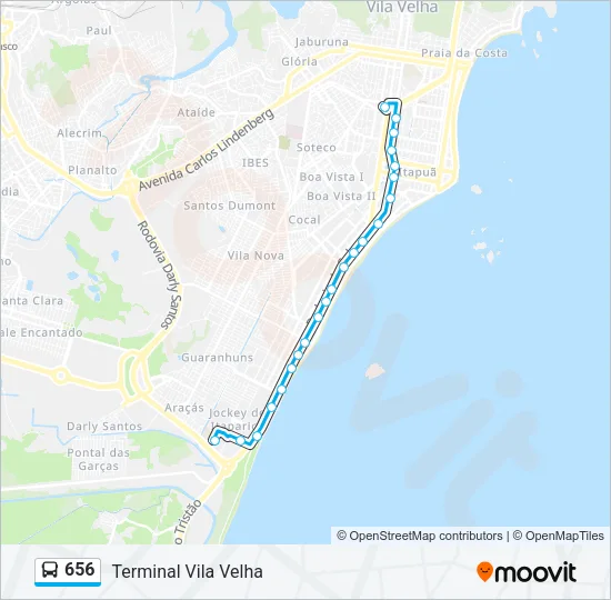 656 Bus Line Map