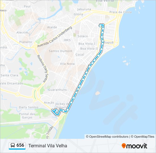 656 Route: Schedules, Stops & Maps - T. Vila Velha (Updated)