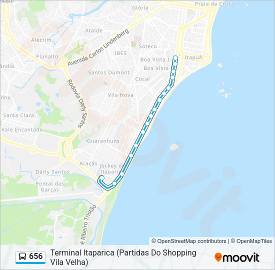 656 Bus Line Map