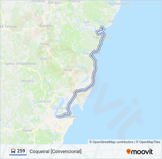 259 Bus Line Map