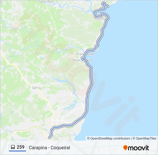 259 Bus Line Map