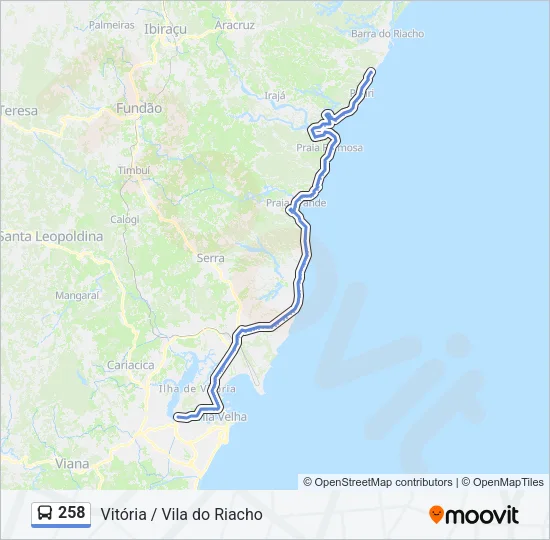 258 Bus Line Map