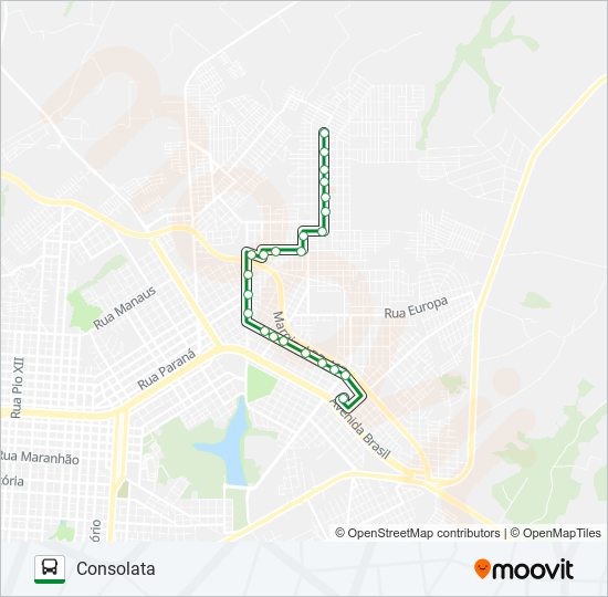093 CONSOLATA VIA JACAREZINHO bus Line Map