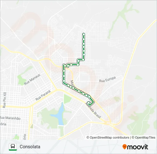 093 CONSOLATA VIA JACAREZINHO Bus Line Map