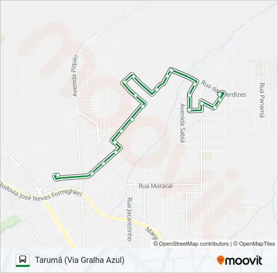 120 TARUMÃ Bus Line Map
