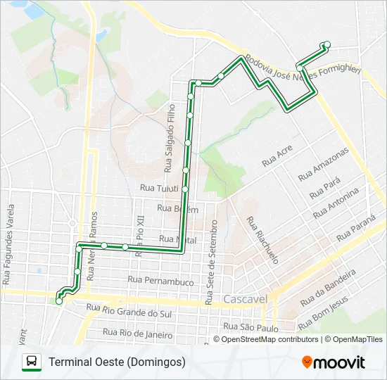 130 CANADÁ Bus Line Map