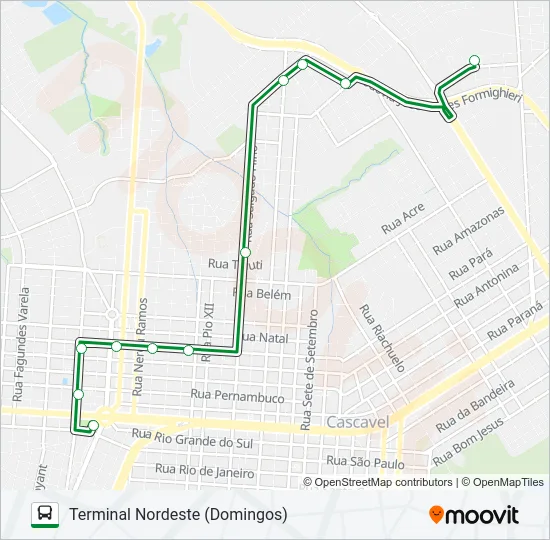130 CANADÁ Bus Line Map