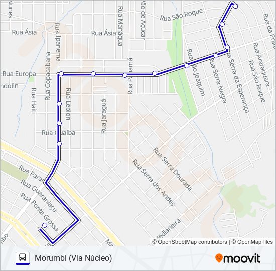 Mapa de 060 MORUMBI de autobús