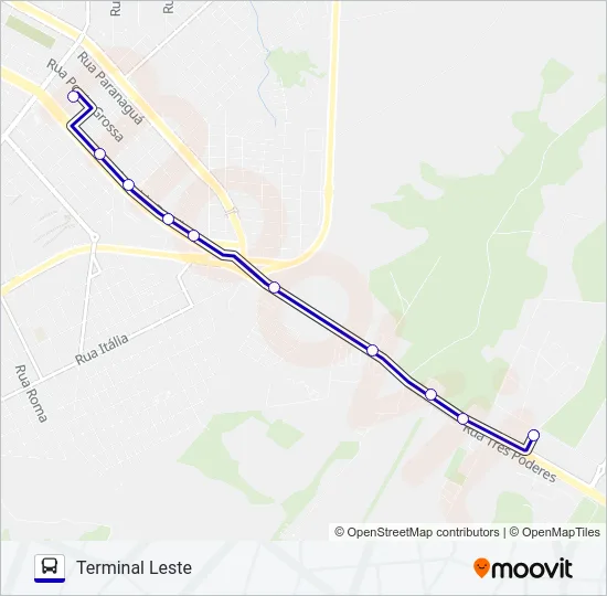 020 COOPAVEL Bus Line Map