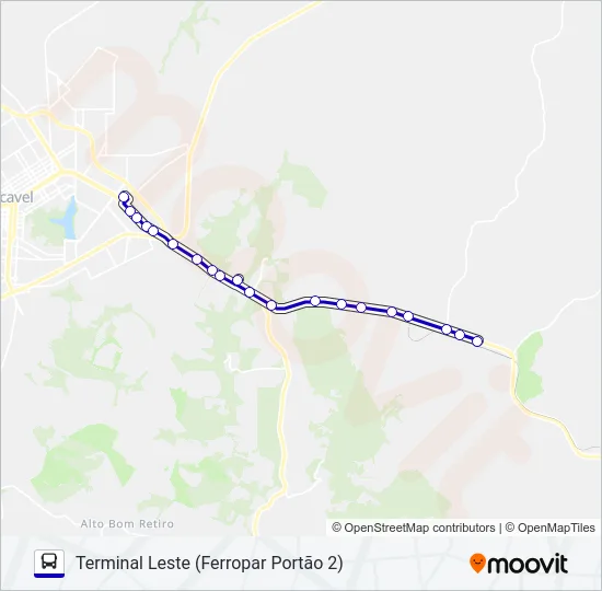 020 COOPAVEL Bus Line Map
