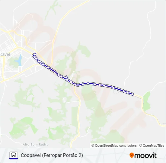 020 COOPAVEL Bus Line Map