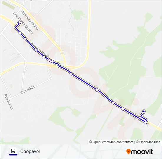 020 COOPAVEL Bus Line Map