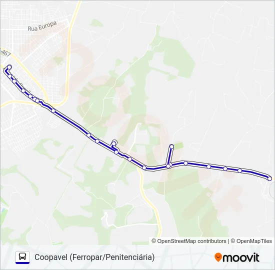 020 COOPAVEL Bus Line Map