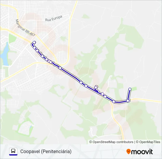 020 COOPAVEL Bus Line Map