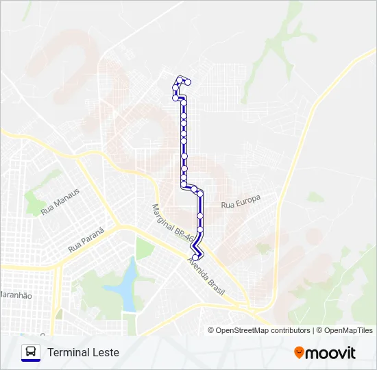 090 FLORESTA Bus Line Map