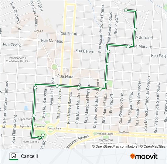 135 CANCELLI bus Line Map